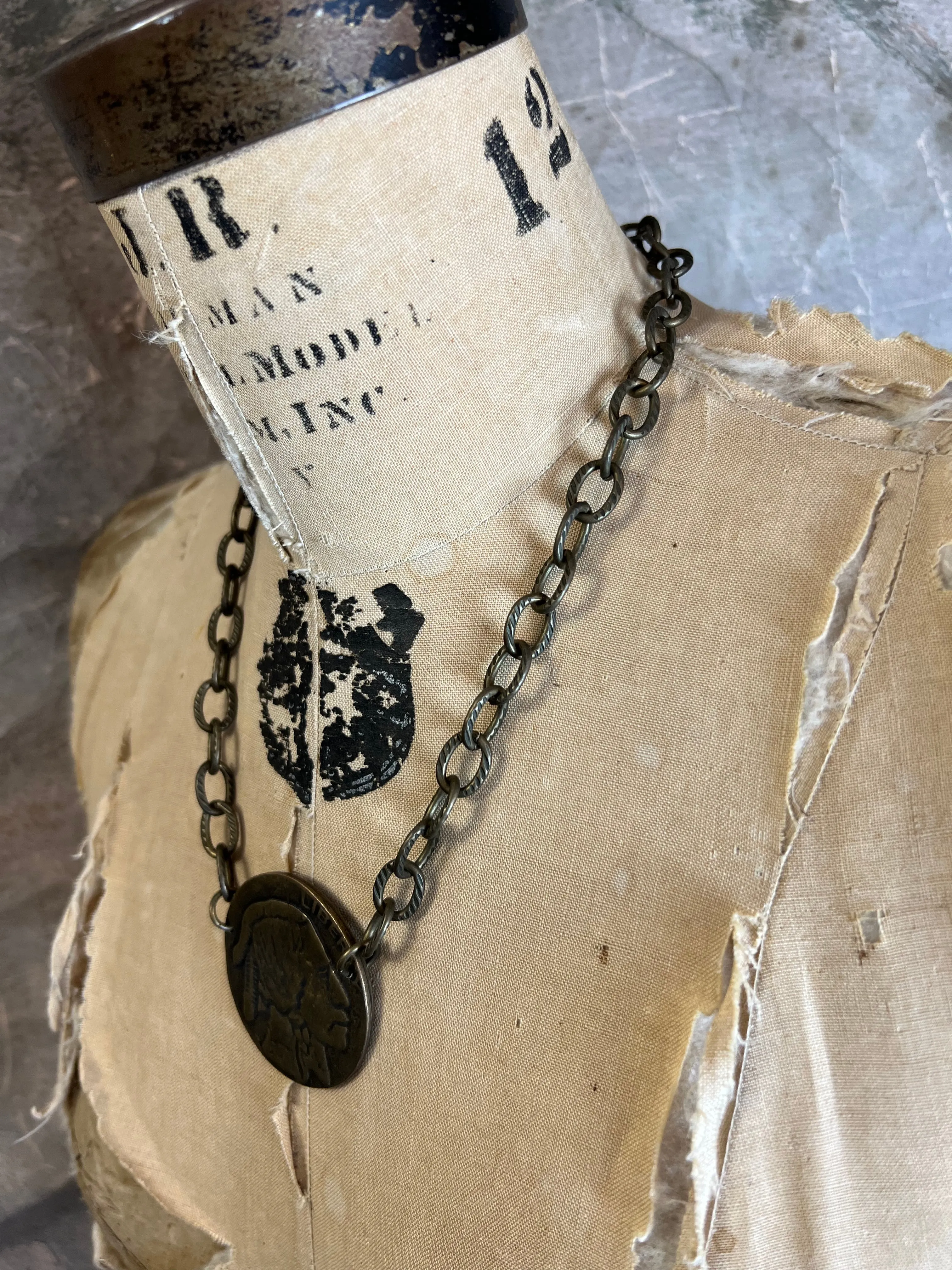 0000A13 Buffalo Coin Necklace-SMALL COIN