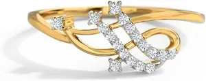 0.20 Ct Round Diamond Dainty Slaying in Drapes Wedding Band Ring For Women 14k Yellow Gold Two Tone Plated Stacking Contour Band Ring 925 Sterling Silver Handmade Antique Ring Gift For Her