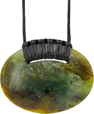 100% New Zealand Jade Necklace for Men and Women, Hand Carved Maori Necklace Jade Pendant for Men With Black Adjustable Cord, Pounamu Green Stone Necklace, Oval Drop Nephrite Jade Necklace 1.7in