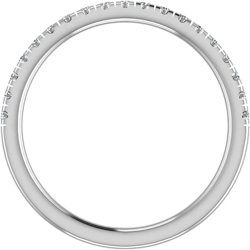 10K White Gold Wedding bands Stacking diamond rings Box & Certificate of Authenticity