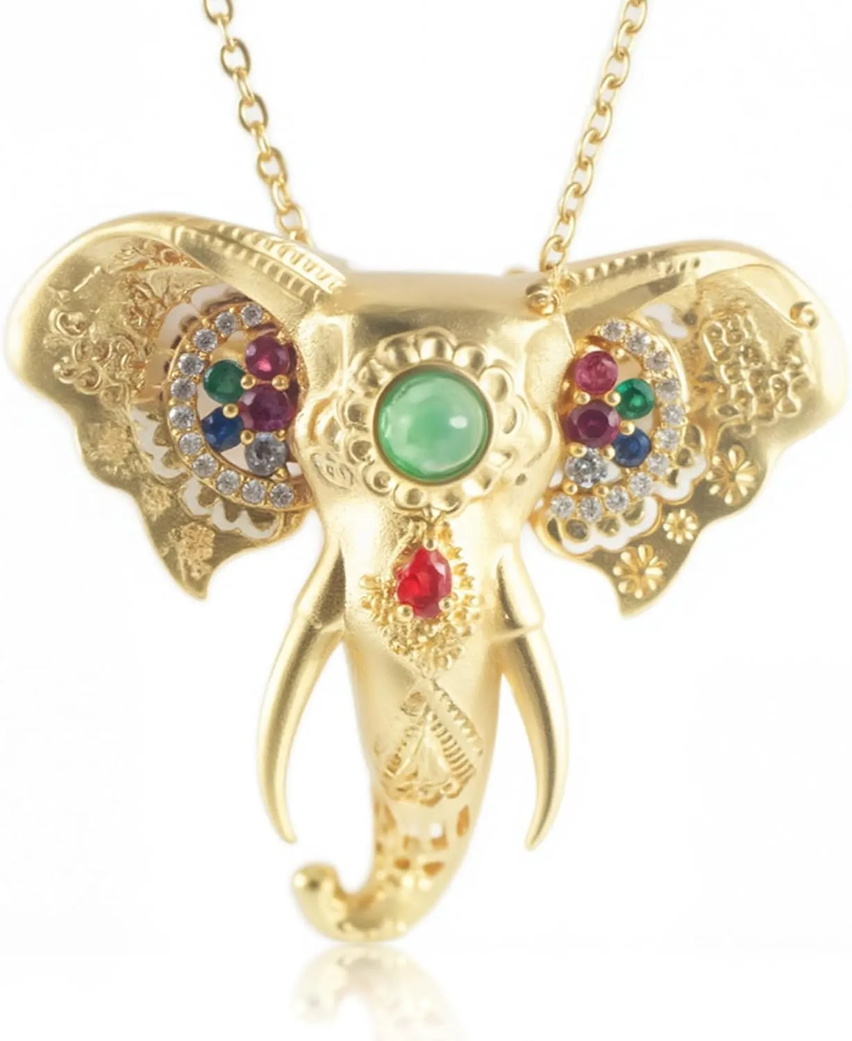 18K Gold Plated Natural Gemstone Pendant Necklace for Women, Adjustable Minimalist Chain for Daily & Special Occasions