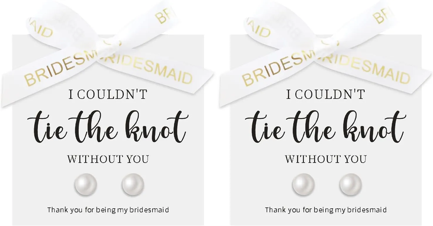 2/4/6/8Pairs Bridesmaid Dresses for Women Bridesmaid Proposal Gifts Bridesmaids Earrings Pearl Earrings for Women
