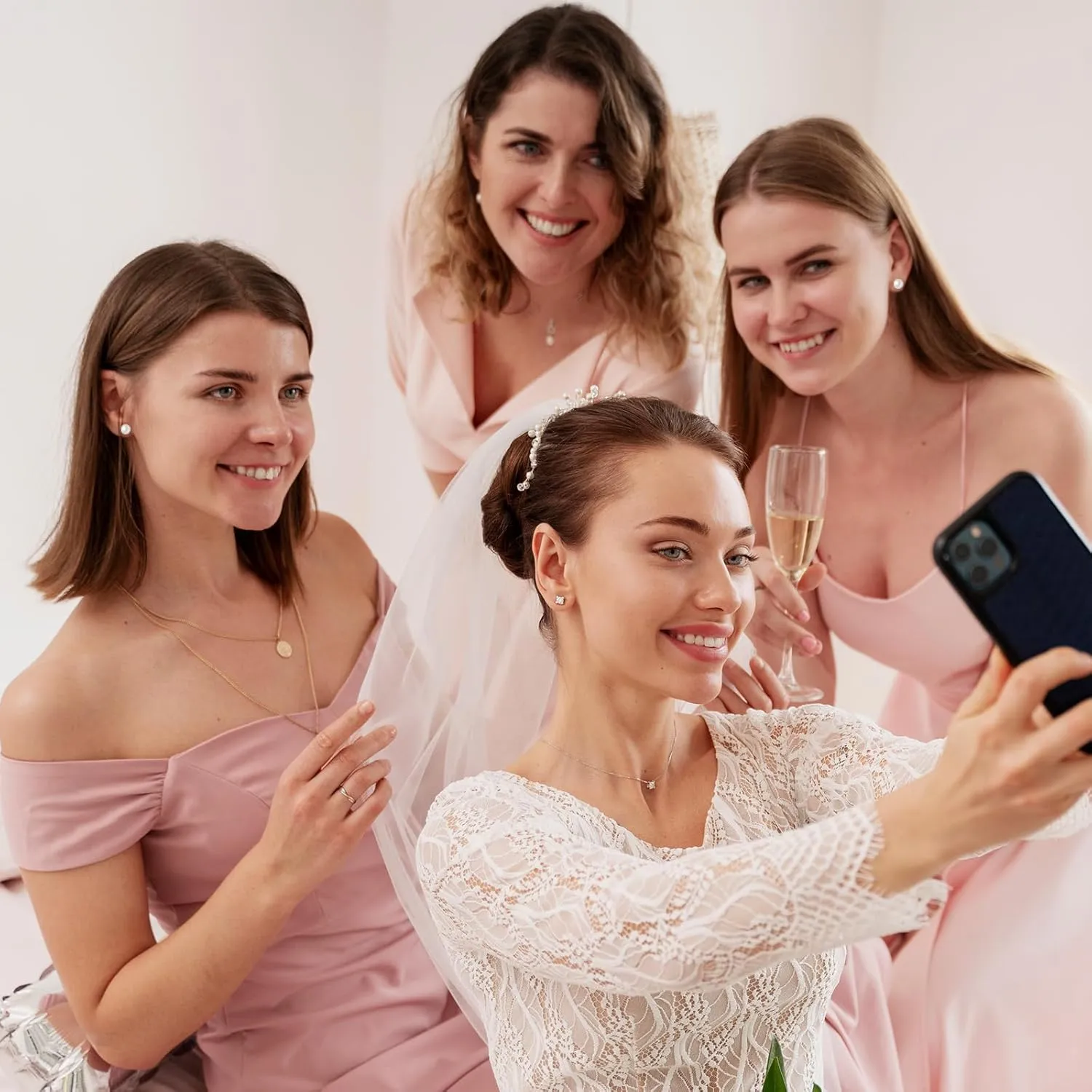 2/4/6/8Pairs Bridesmaid Dresses for Women Bridesmaid Proposal Gifts Bridesmaids Earrings Pearl Earrings for Women