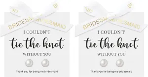 2/4/6/8Pairs Bridesmaid Dresses for Women Bridesmaid Proposal Gifts Bridesmaids Earrings Pearl Earrings for Women