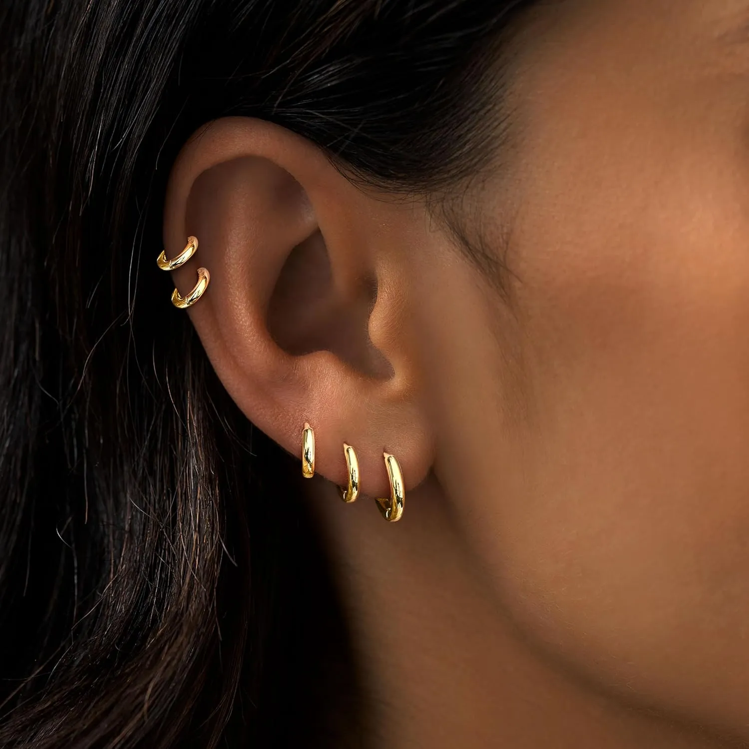 5 Pairs Small Gold Silver Hoop Earrings for Women Men,Hypoallergenic 316L Surgical Stainless Steel Earrings for Sensitive Ears,Cute Tiny Huggie Hoops Earrings Set for Multiple Piercing Jewelry Gift