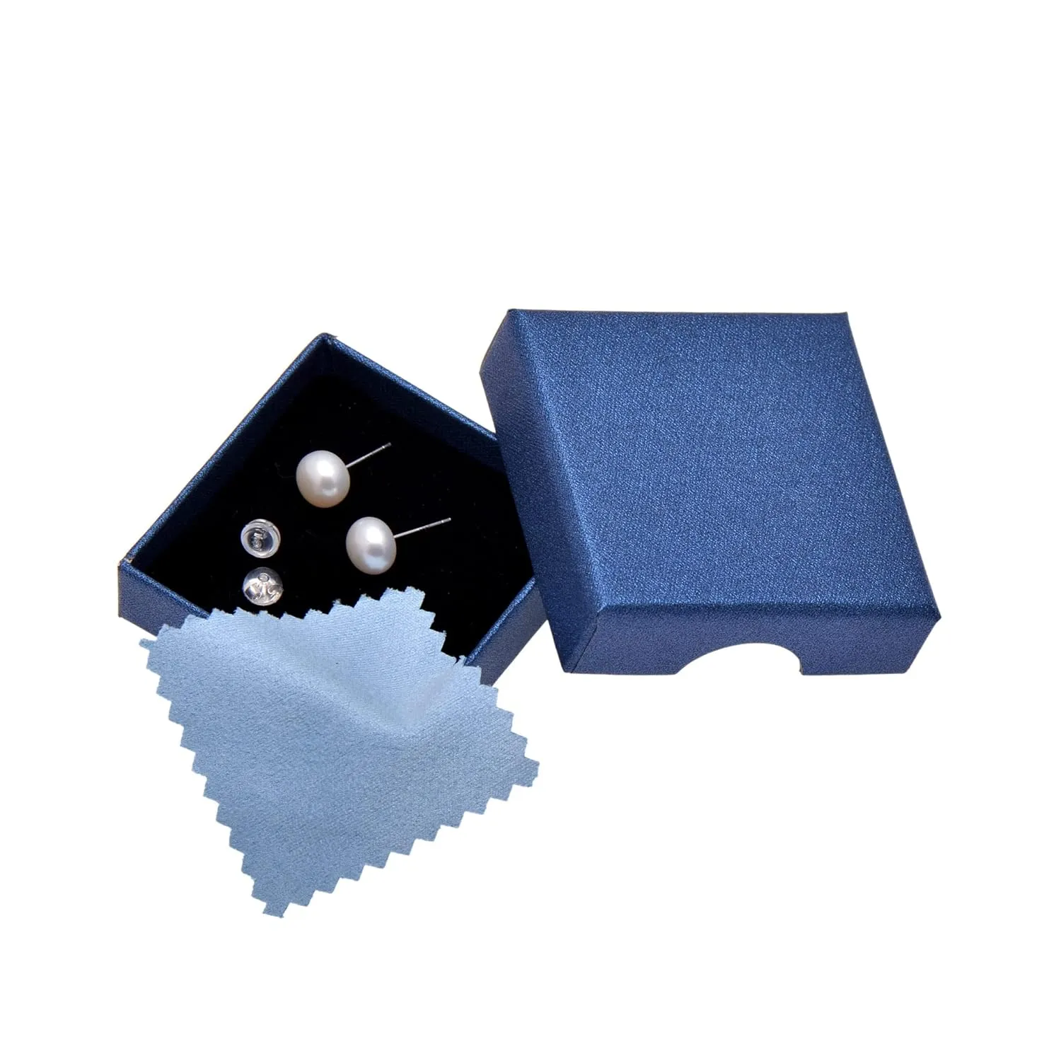 9 MM Freshwater Cultured Half Round Button Pearls Stud Earrings, Sterling Silver Posts