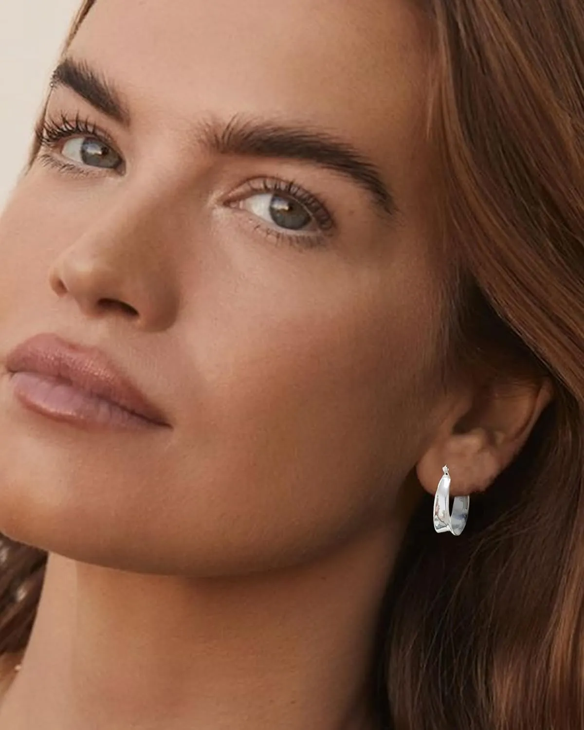 9mm Wide 925 Sterling Siver Earrings Hoop for Women Hypoallergenic 14K Gold Plated Hoop Earrings Lightweight Thick Chunky Hoop Earrings 20/25/30mm