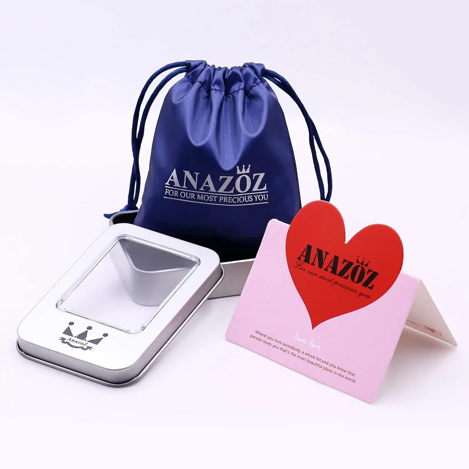 ANAZOZ Silver Rings for Couples Set with 2 Rings, His and Hers Promise Rings Sets Stainless Steel Brushed Finished Rings with Custom Engraved