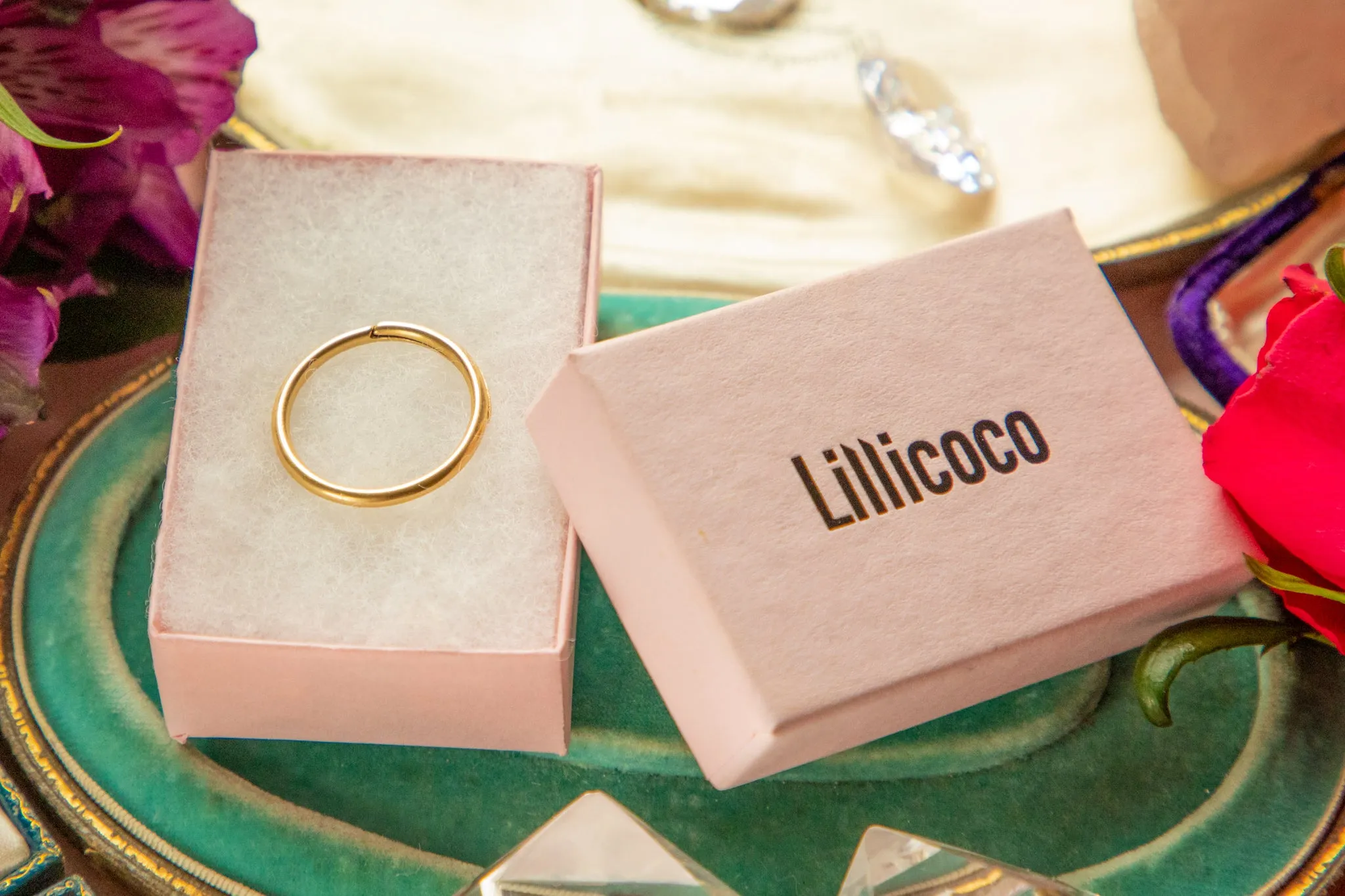 Antique Solid 18ct Gold Split Ring, 24mm