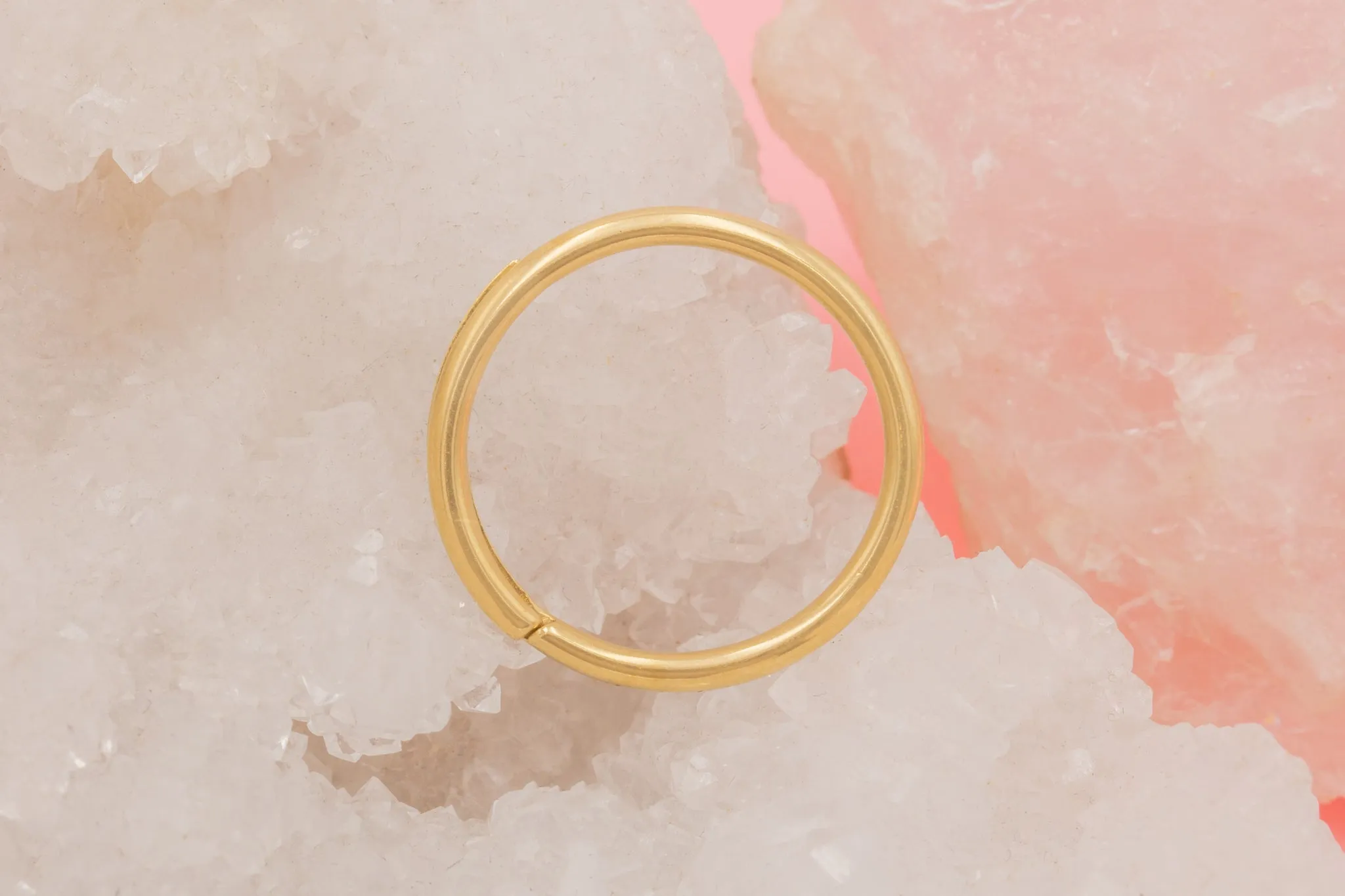 Antique Solid 18ct Gold Split Ring, 24mm