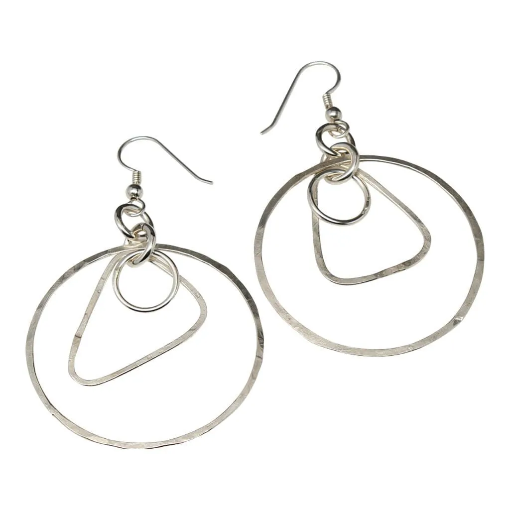 Argentium Silver Unique Hoop Earrings