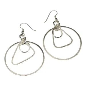 Argentium Silver Unique Hoop Earrings