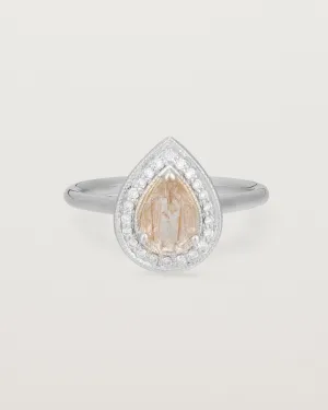 Aurie Halo Ring | Rutilated Quartz & Diamonds