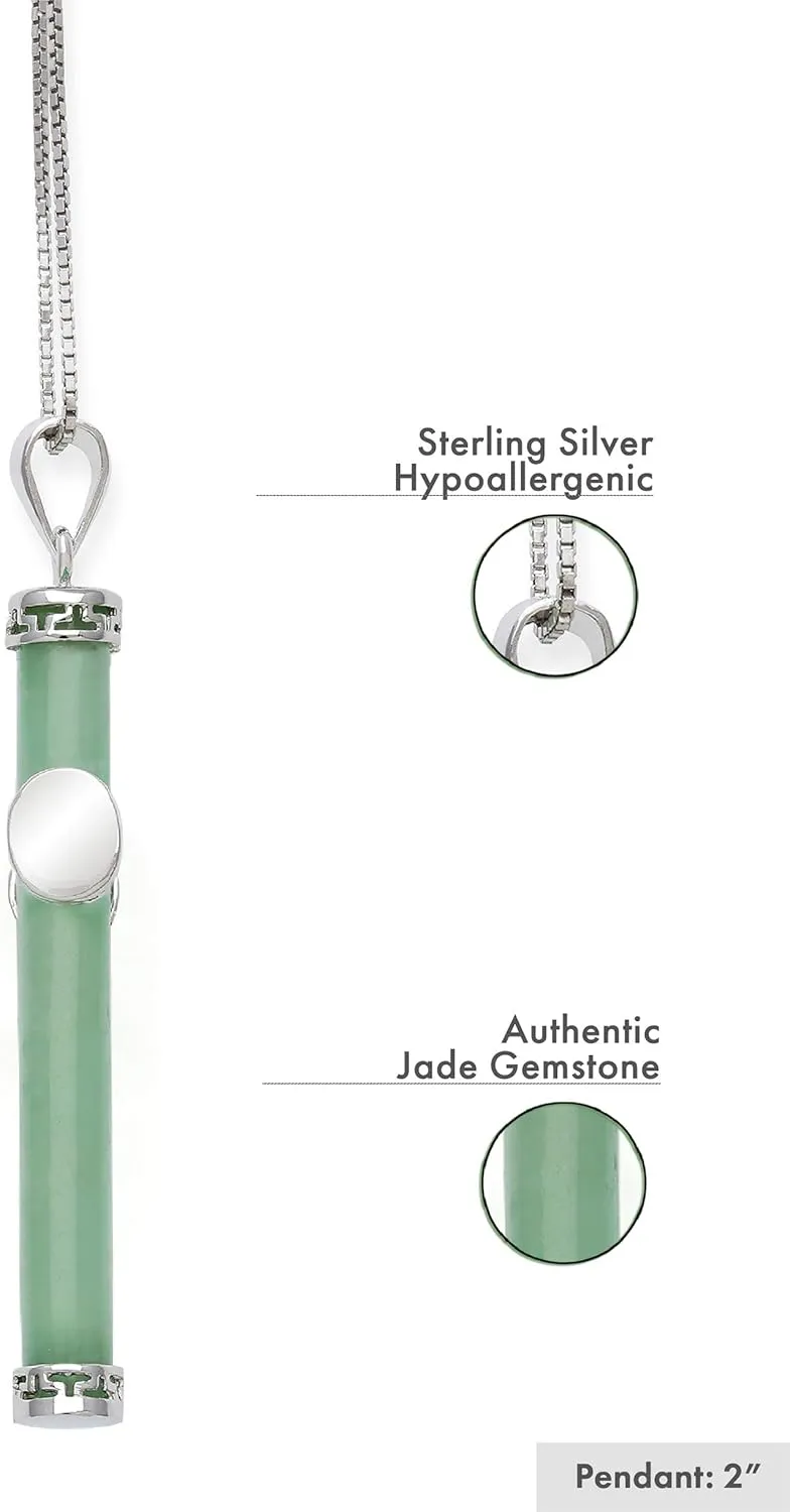 Belacqua Natural Cross Jade Pendant for Women | 14K Gold/Sterling Silver | With Chain/Without Chain| Gift Box Included