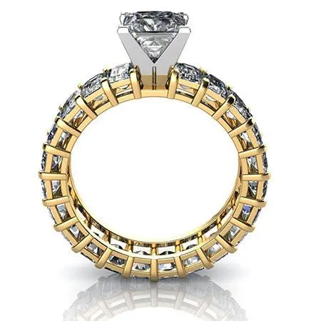 Blossom - Princess Moissanite Engagement Ring