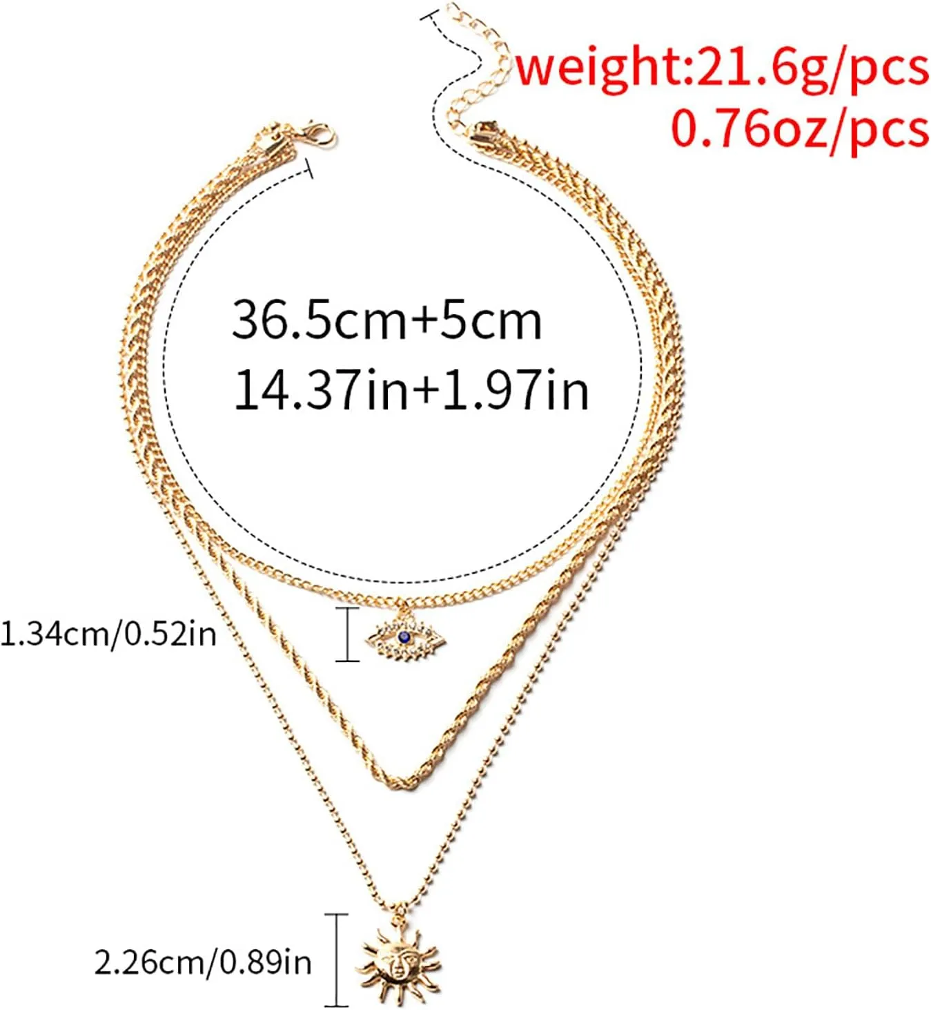 Boho Crystal Evil Eye Necklace Choker Sapphire Teardrop Pendant Necklace Blue CZ Eye Necklaces Lucky Devil Eyes Chain Necklaces Jewelry for Women