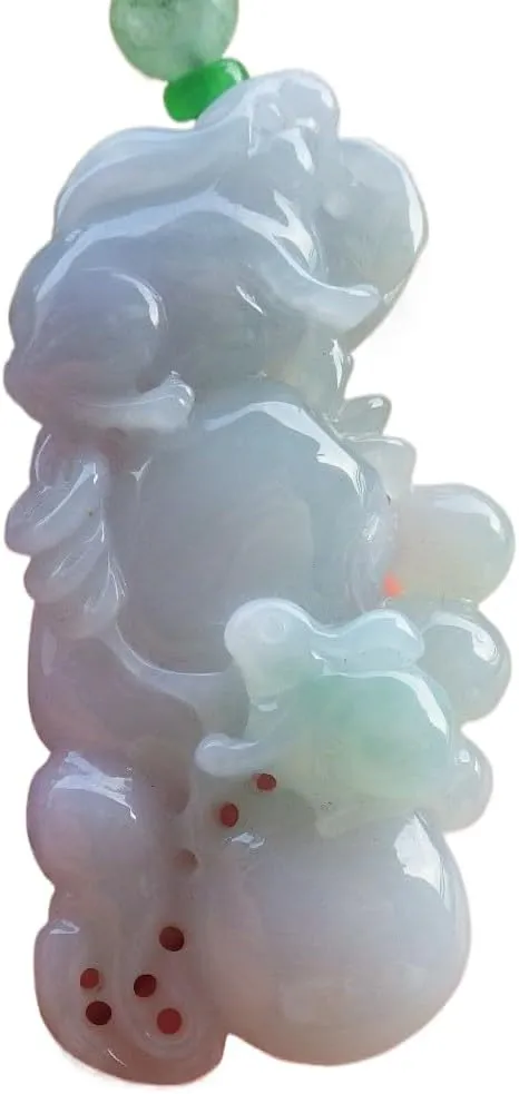 Certified Green Natural A Jade jadeite Pendant Rabbit Carrot ???? 696681 AS