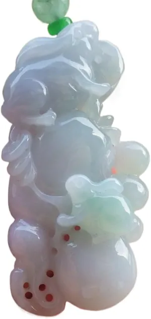 Certified Green Natural A Jade jadeite Pendant Rabbit Carrot ???? 696681 AS