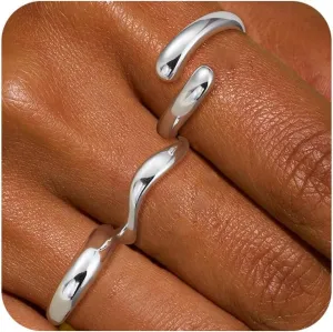 Chunky Stackable Gold Rings for Women Non Tarnish Thick 14k Gold Plated Stacking Ring Sets Dainty Thumb Band Eternity Rings Trendy Statement Minimalist Cute Rings Jewelry for Women Size 6 7 8 9 10