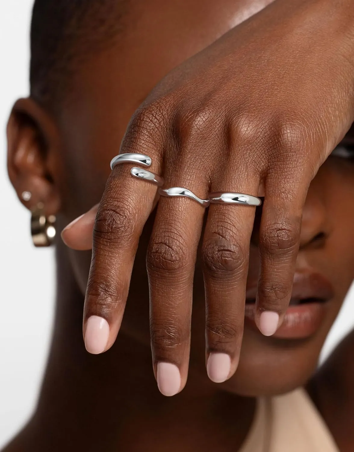 Chunky Stackable Gold Rings for Women Non Tarnish Thick 14k Gold Plated Stacking Ring Sets Dainty Thumb Band Eternity Rings Trendy Statement Minimalist Cute Rings Jewelry for Women Size 6 7 8 9 10