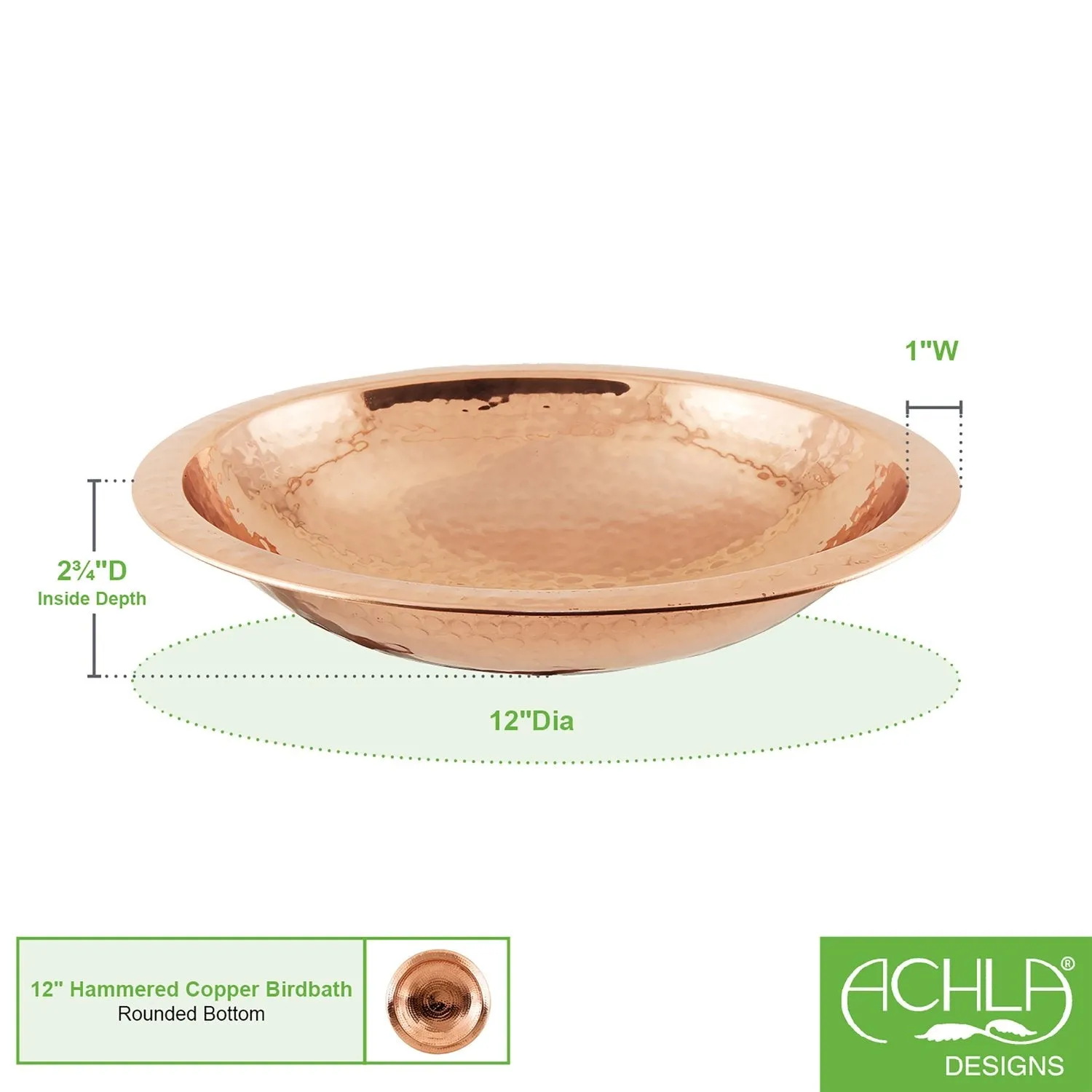 Copper Bowl Birdbath