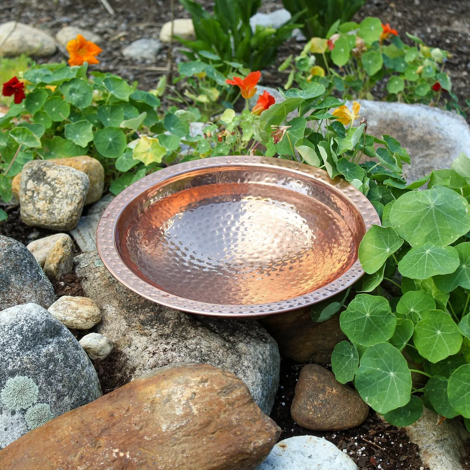 Copper Bowl Birdbath