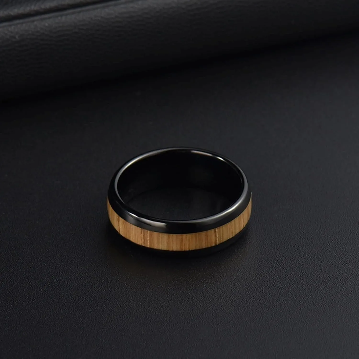 Couple Rings Custom Engagement Ring Men and Women,Wedding Rings Tungsten 8MM Black Brown Ring with Round Anniversary Rings Couple