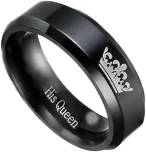 Couple Wedding Ring Set Stainless Steel Lover Ring for Wedding Promise Size 6