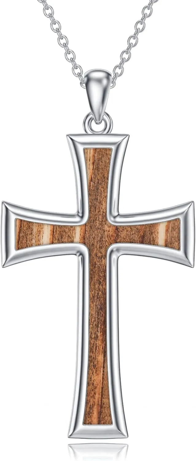 Cross Necklaces for Women 925 Sterling Silver Cross Pendant Christmas Religious Jewelry Gifts