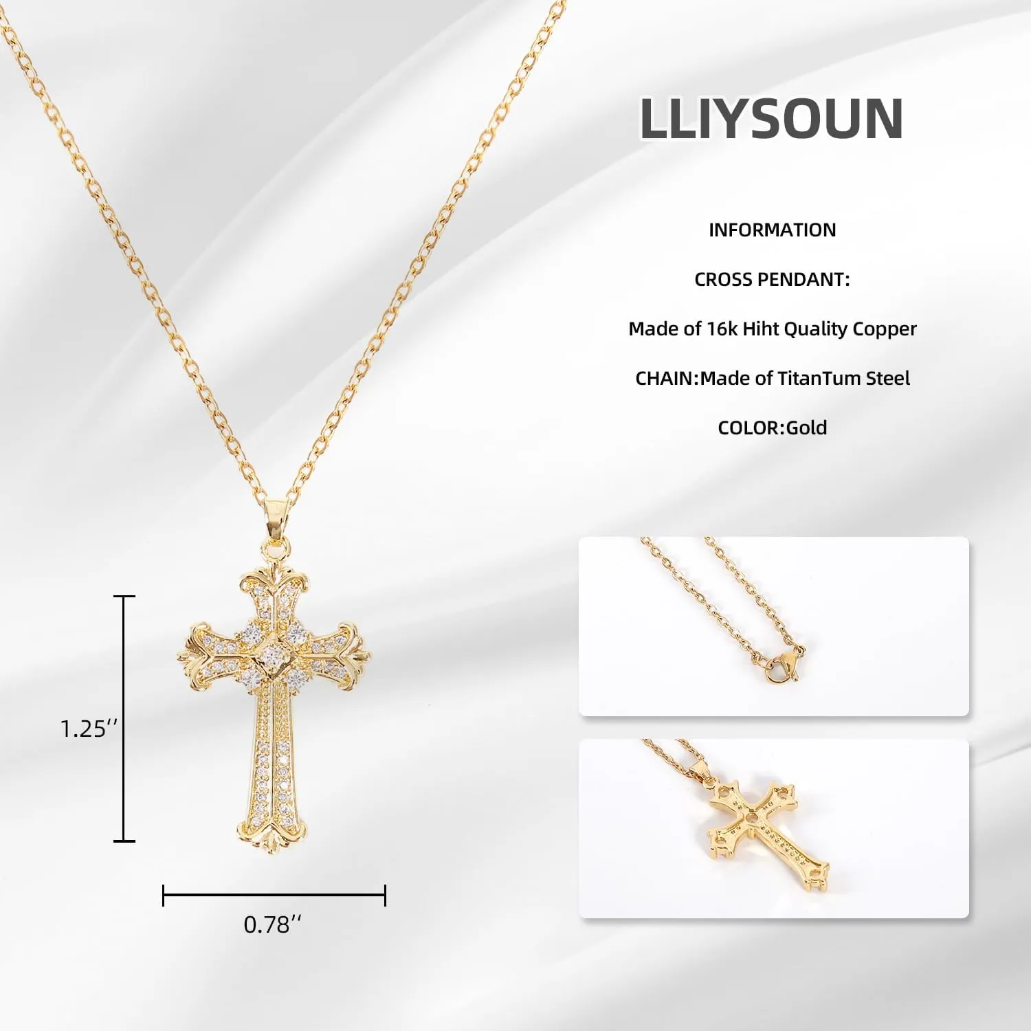 Cross Pendant Necklace for Women Jewelry Gold Cross Necklaces for Women Cross Necklace Minimalist Trendy Jewelry Valentines Day