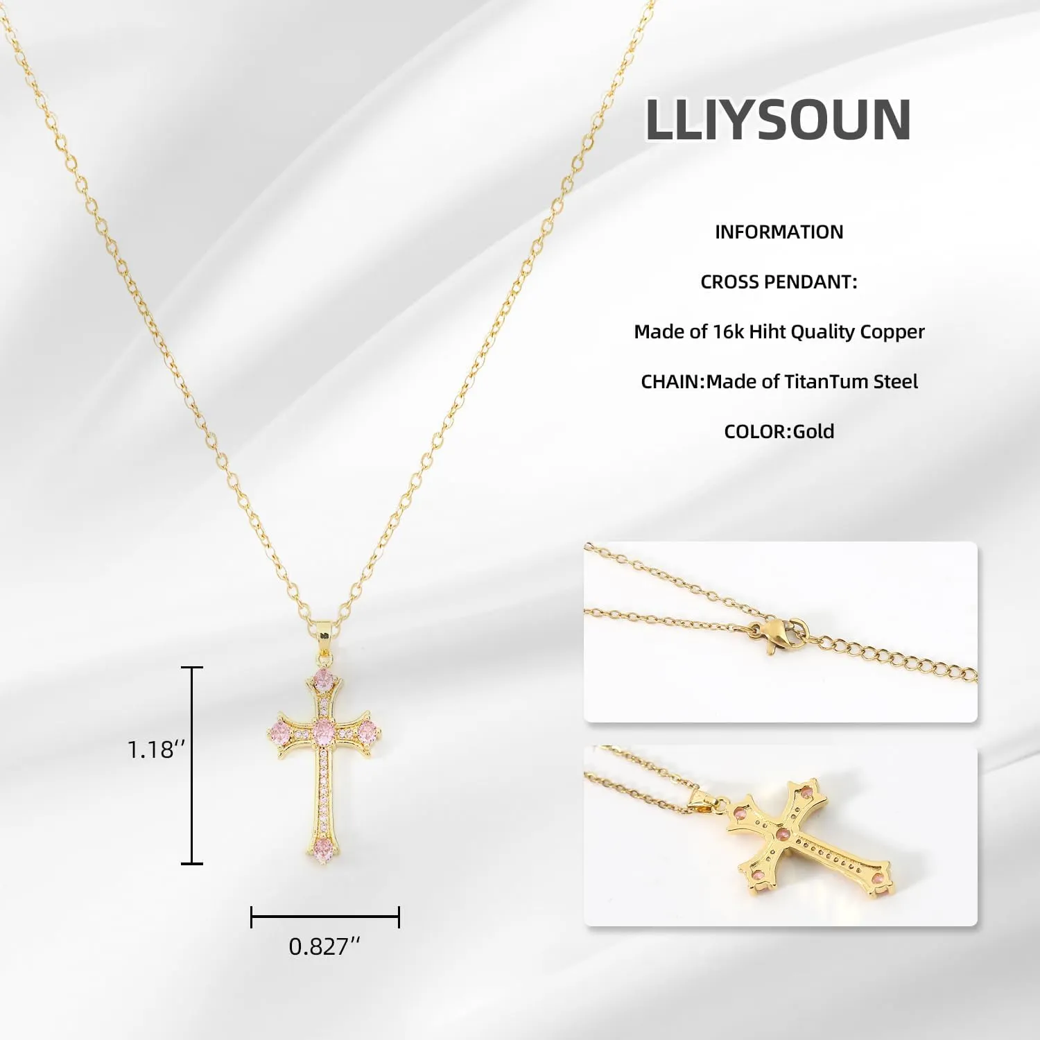 Cross Pendant Necklace for Women Jewelry Gold Cross Necklaces for Women Cross Necklace Minimalist Trendy Jewelry Valentines Day