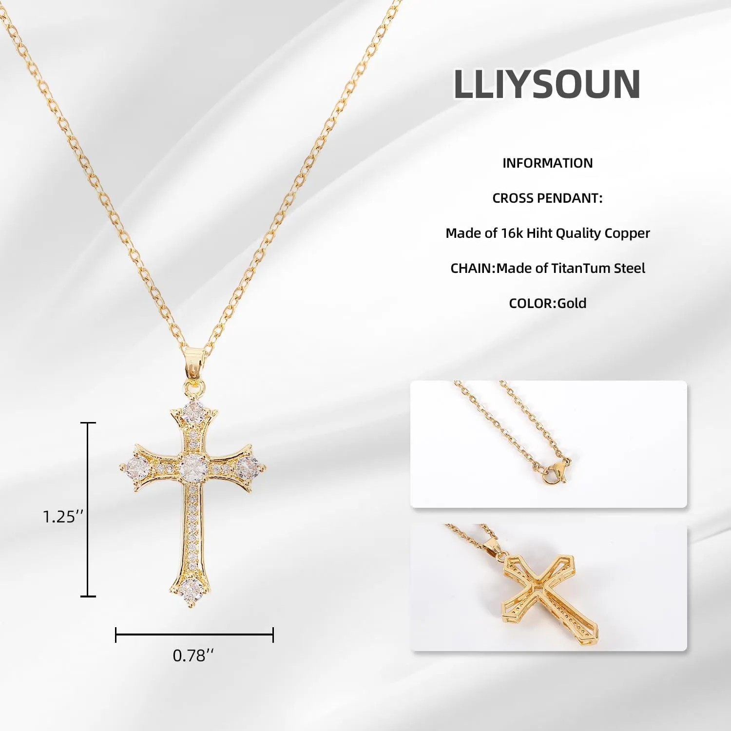 Cross Pendant Necklace for Women Jewelry Gold Cross Necklaces for Women Cross Necklace Minimalist Trendy Jewelry Valentines Day