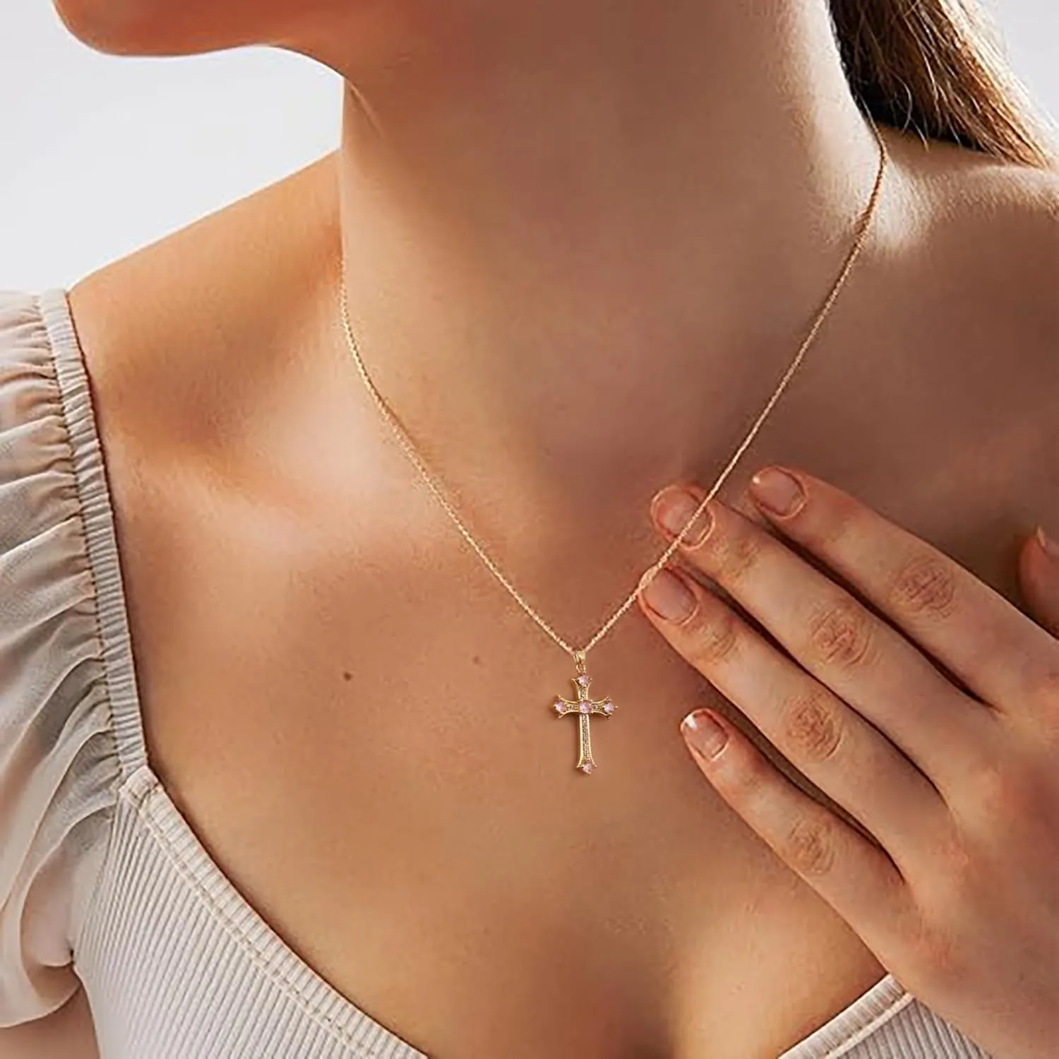 Cross Pendant Necklace for Women Jewelry Gold Cross Necklaces for Women Cross Necklace Minimalist Trendy Jewelry Valentines Day