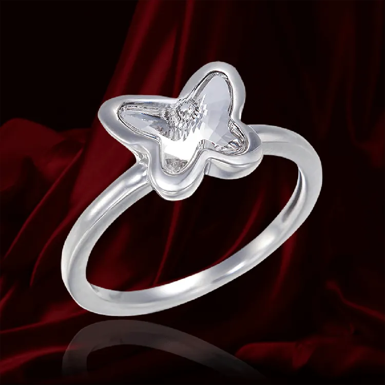 Crystal Glowing Butterfly Ring