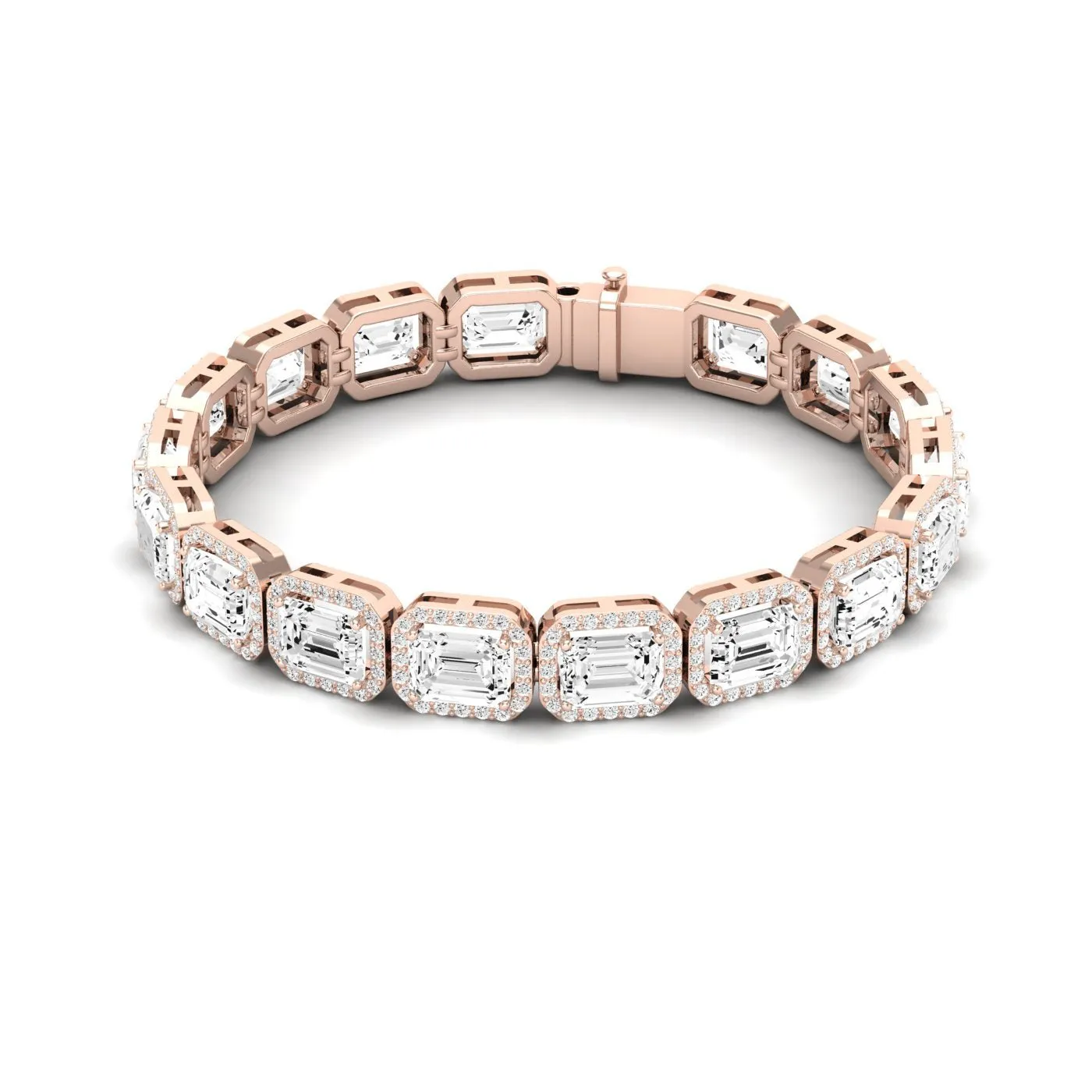 Delta Emerald Cut Lab Diamond Bracelet