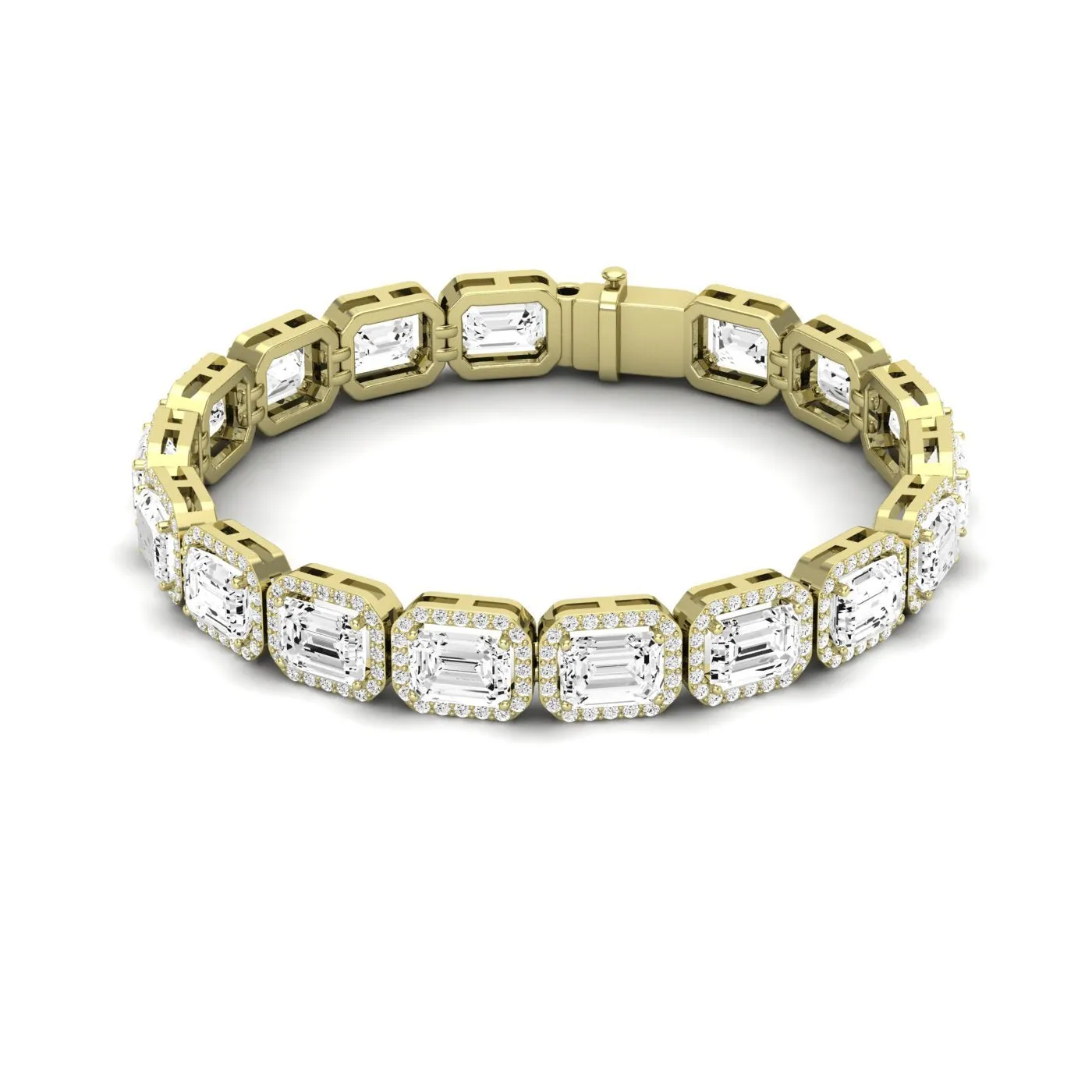 Delta Emerald Cut Lab Diamond Bracelet
