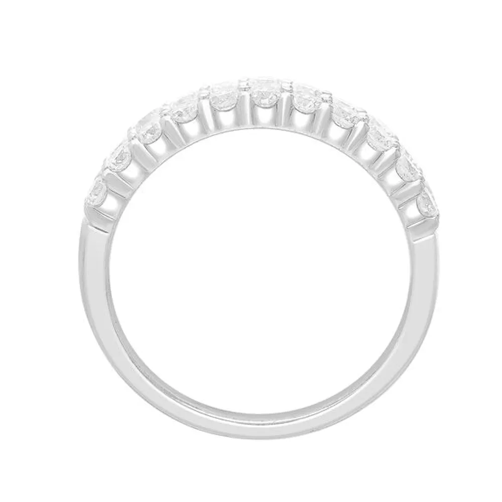 Double Row Dress Ring with 1.00ct of Laboratory Grown Diamonds in Platinum and Sterling Silver