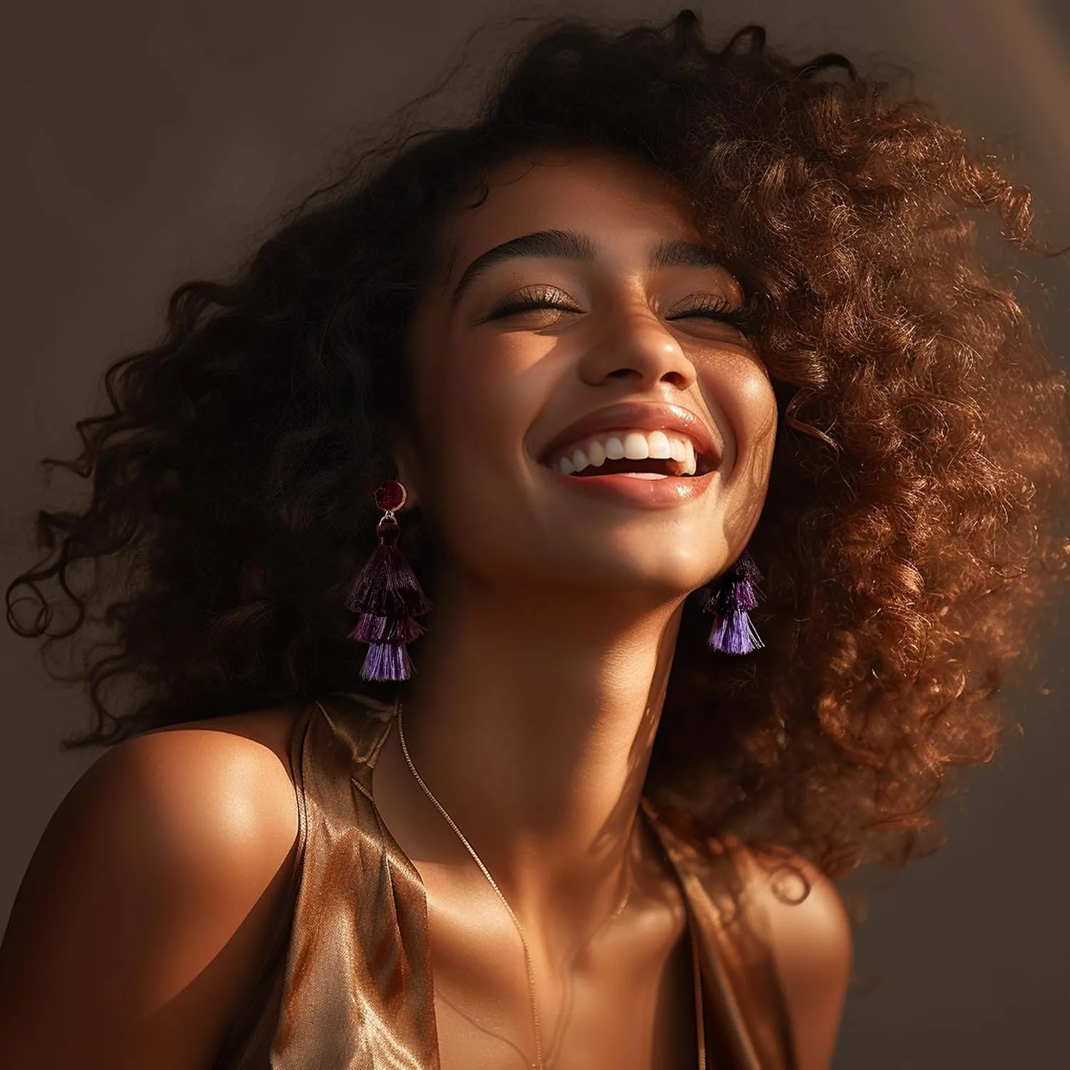 FIBO STEEL Colorful Tassel Earrings for Women Layered Bohemian Earrings, Big Statement Tiered Fringe Drop Dangle Earrings Christmas Valentine Earrings Party Jewelry