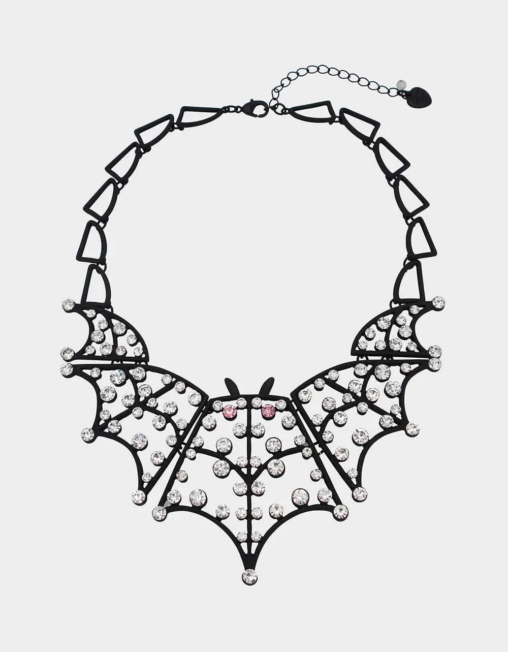 FLY BY NIGHT BAT BIB RHINESTONE