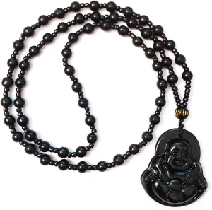 FORUBUS Green Jade Buddha Circle Red String Pendant Necklace - Chinese Traditional Amulet for Luck and Protection
