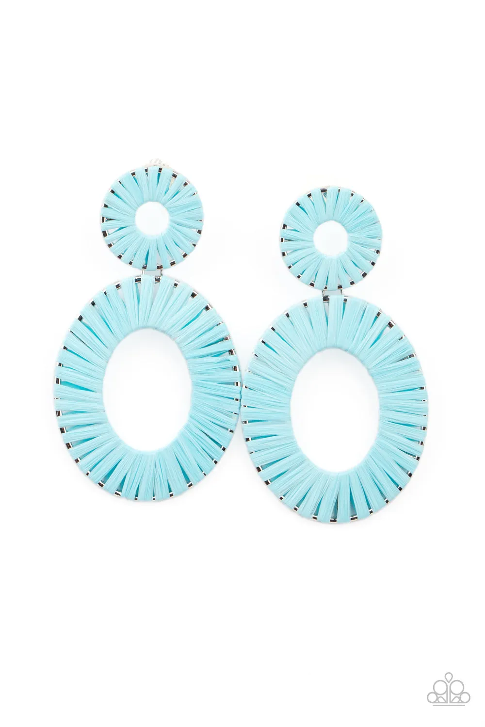 Foxy Flamenco - Blue Paparazzi Earrings