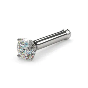 FreshTrends I1-2mm Diamond 14K Gold Nose Ring Bone - 20G