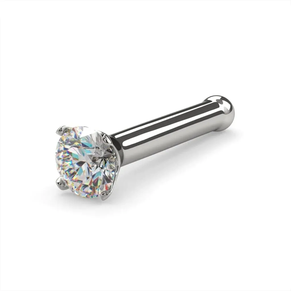 FreshTrends I1-2mm Diamond 14K Gold Nose Ring Bone - 20G