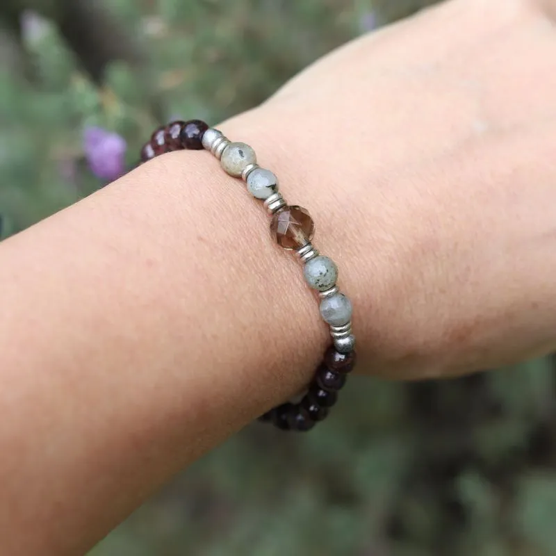Garnet and Labradorite Bracelet - *Final Sale*