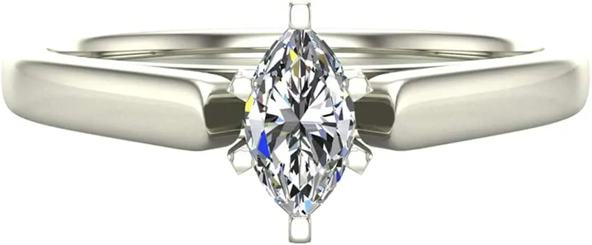 Glitz Design Marquise Cut Diamond Engagement Ring for women ? carat 14K Gold 6 Prong Solitaire Setting