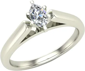 Glitz Design Marquise Cut Diamond Engagement Ring for women ? carat 14K Gold 6 Prong Solitaire Setting