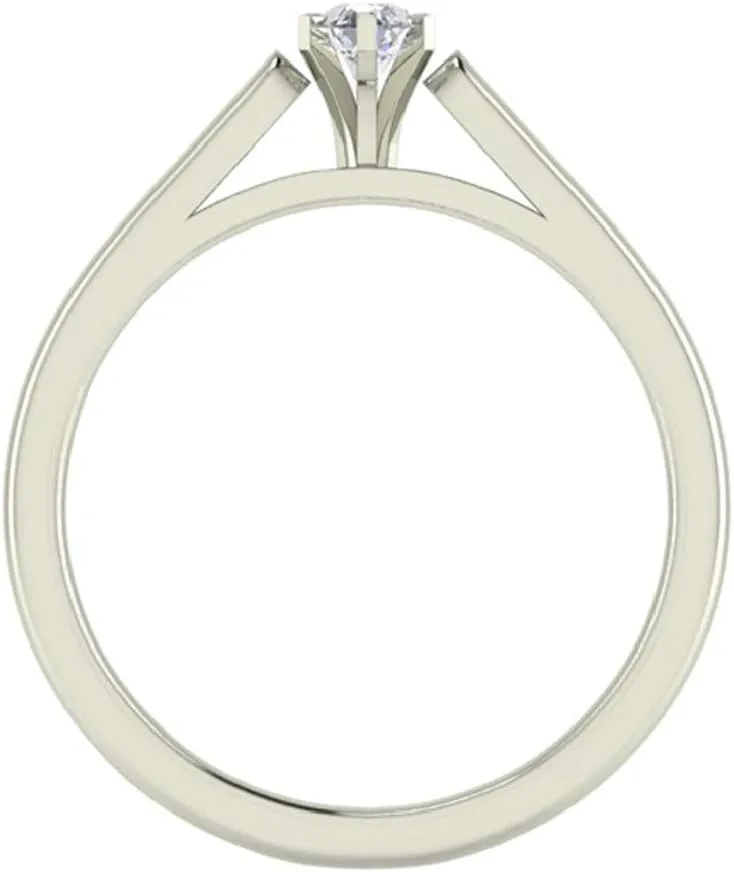 Glitz Design Marquise Cut Diamond Engagement Ring for women ? carat 14K Gold 6 Prong Solitaire Setting
