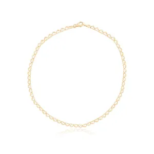 Gold Heart Link Bracelet