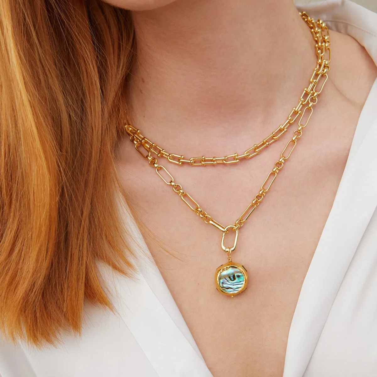 Gold Piaf Chain Necklace