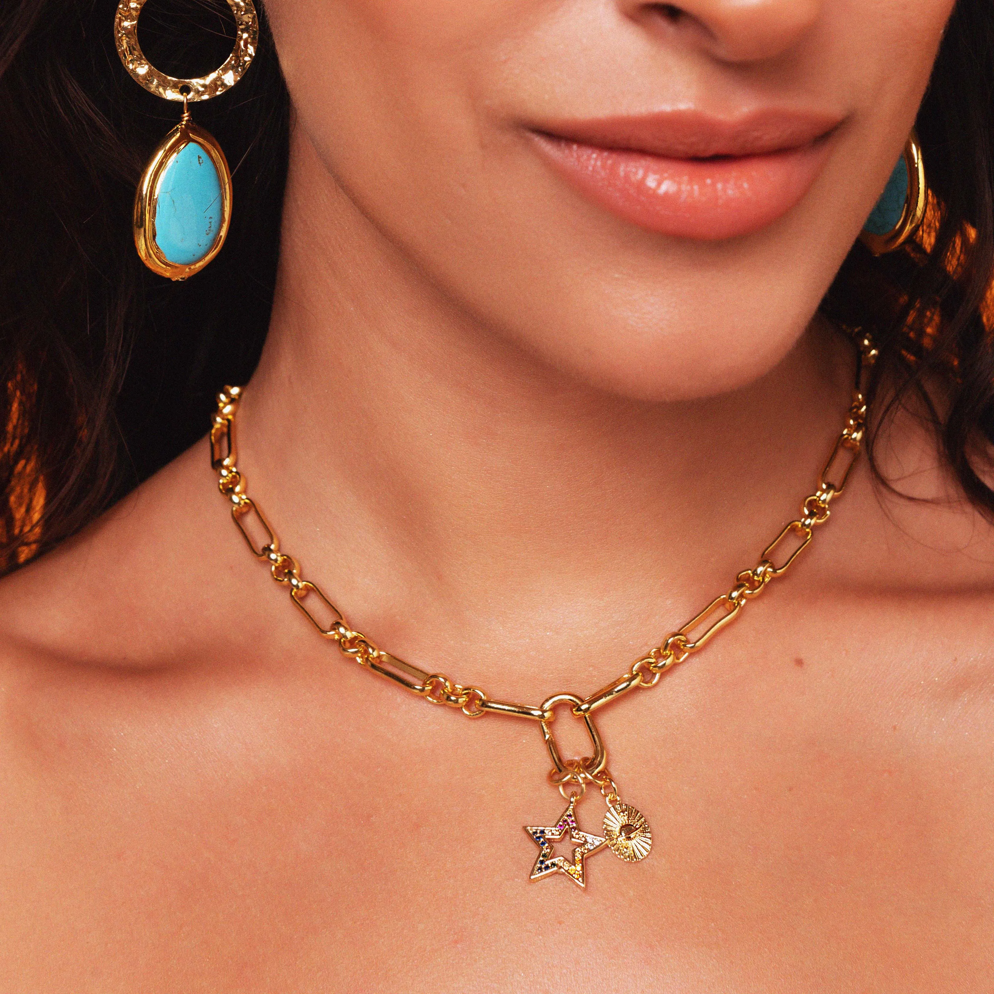 Gold Piaf Chain Necklace